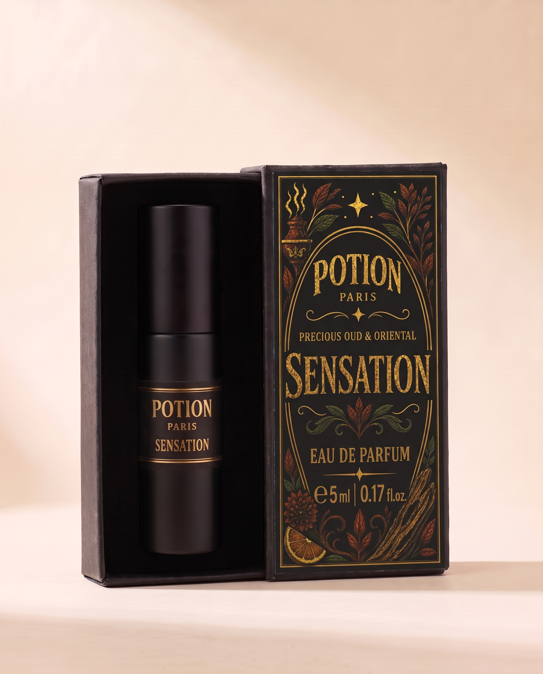 The Sensation atomiser in its open carton.