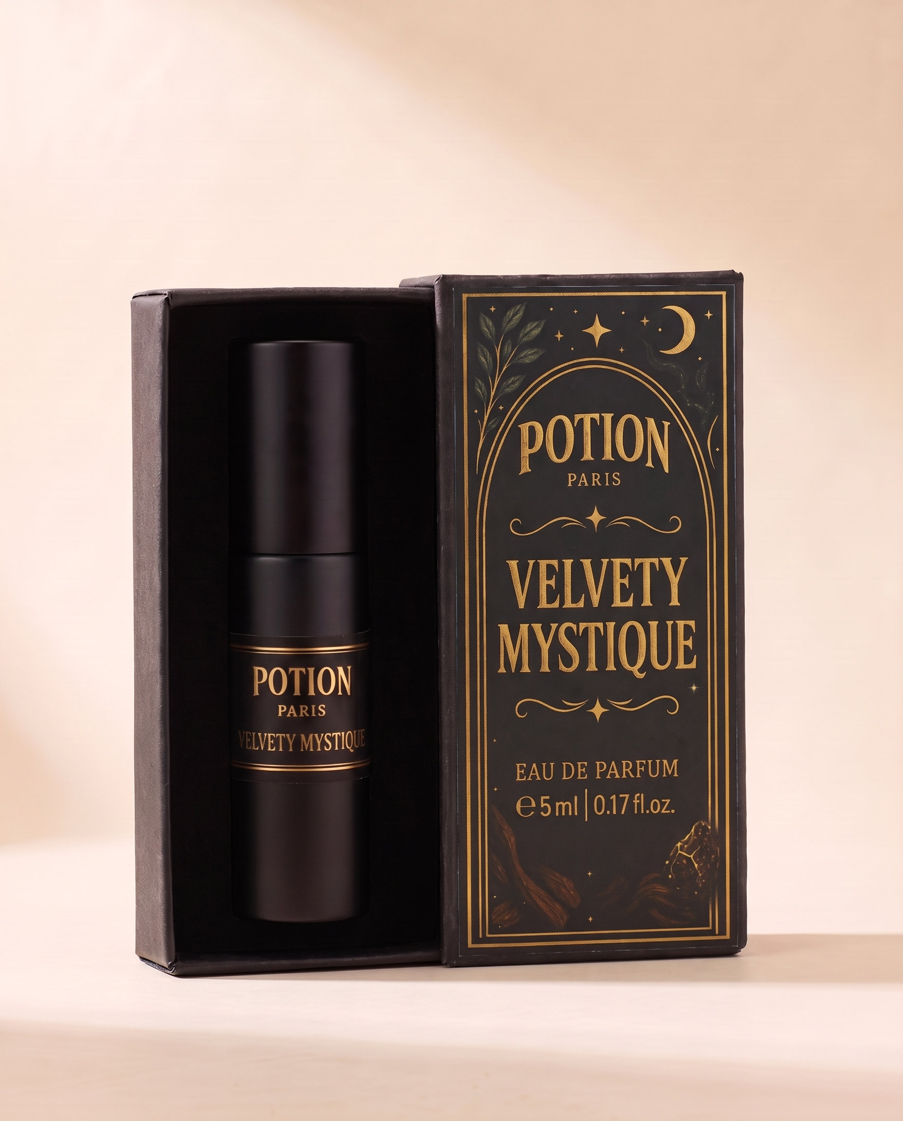 The Velvety Mystique atomiser in its open carton.