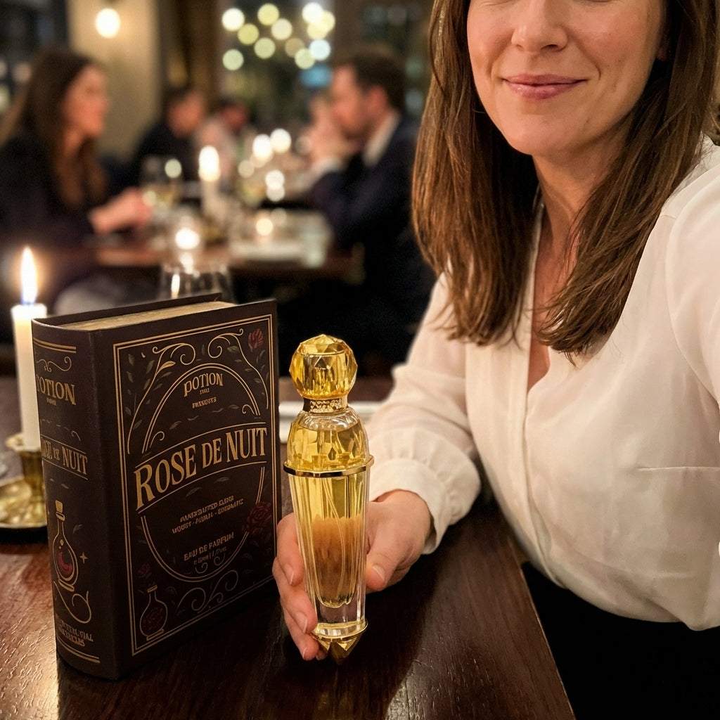 Rose de Nuit perfume by Potion Paris - the perfect wedding day fragrance