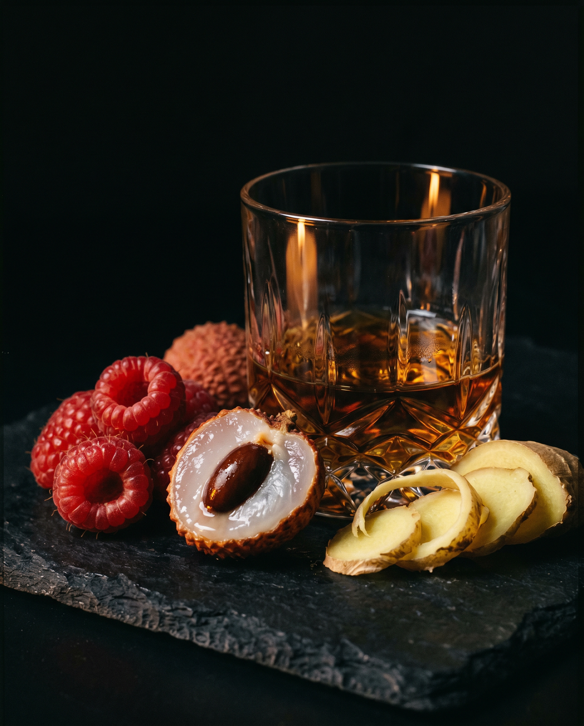 Raspberry · Ginger · Cognac · Lychee