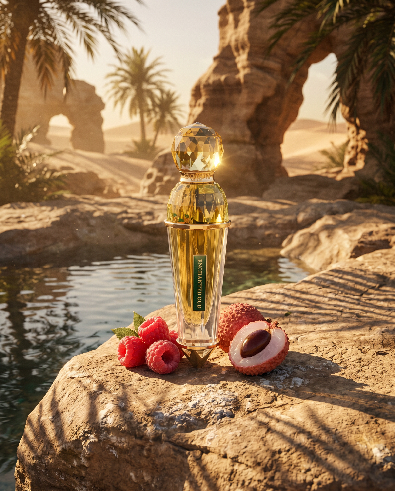 The oasis, an hour before moonrise