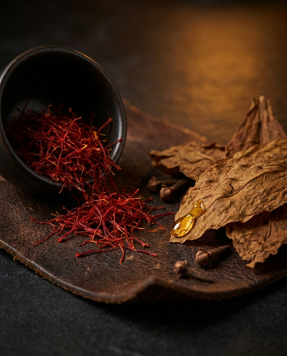 Leather · Tobacco · Saffron · Benzoin