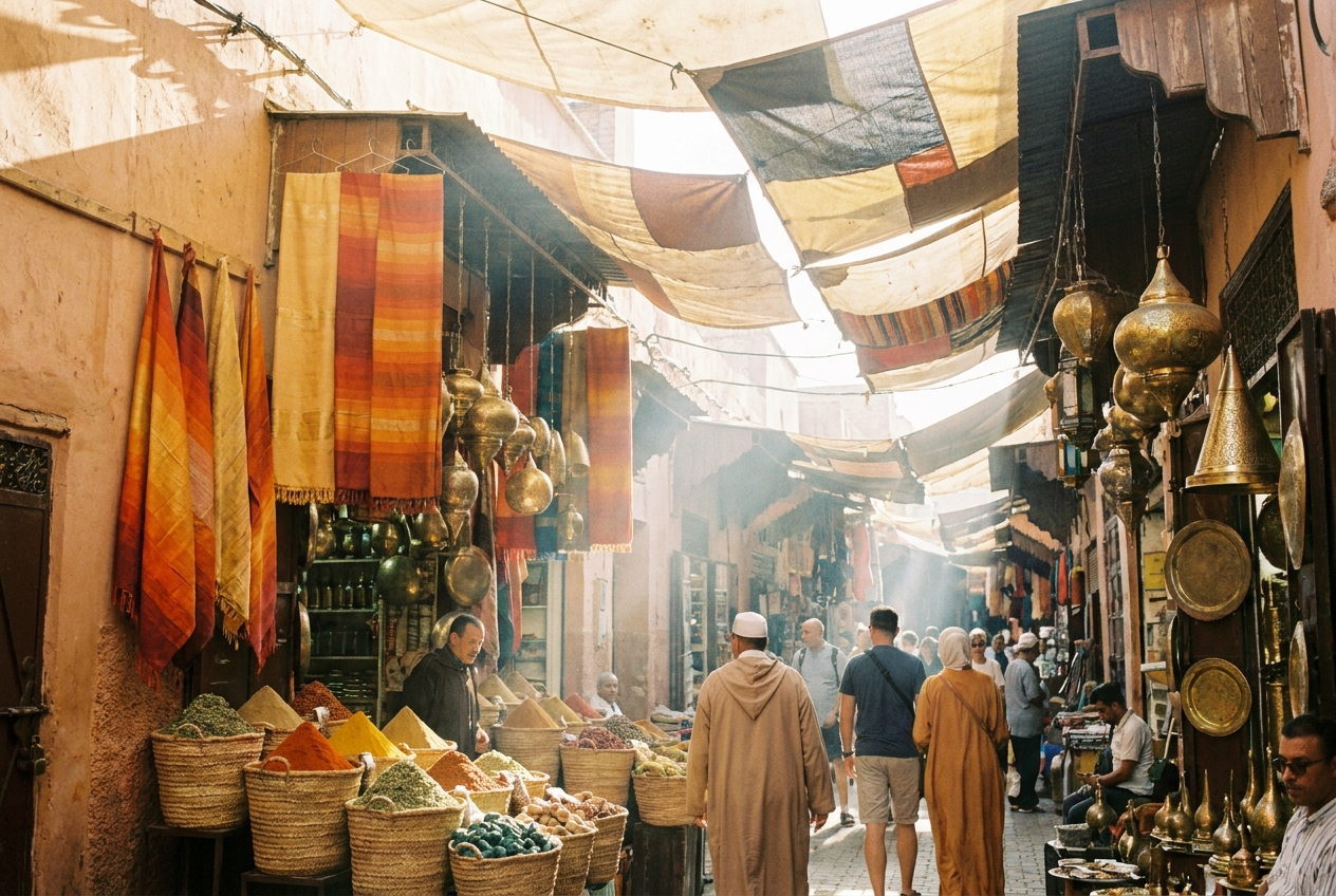 The souk, an hour before dark