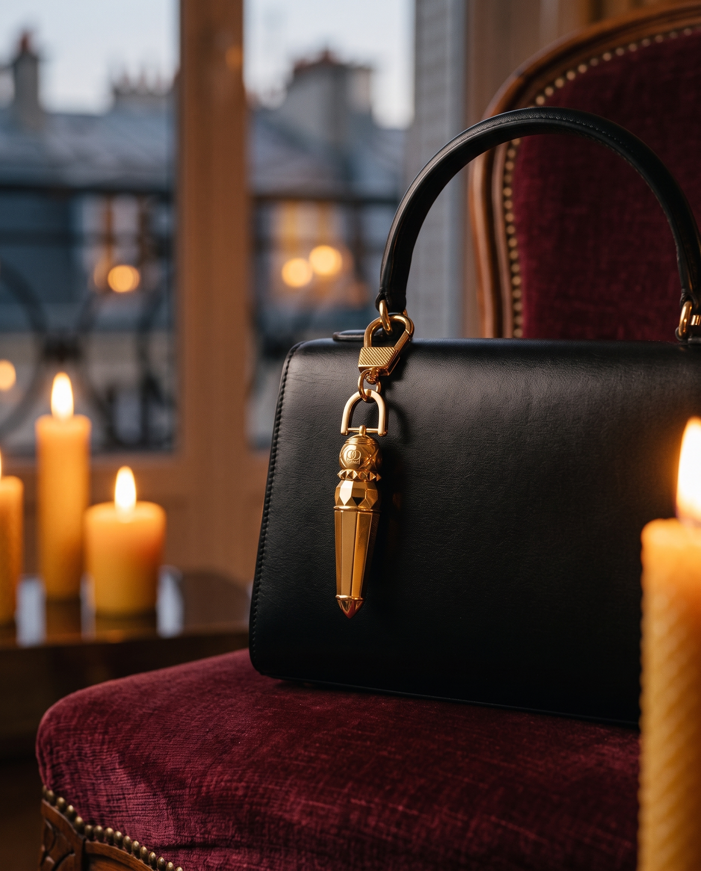 The pendant worn on a handbag